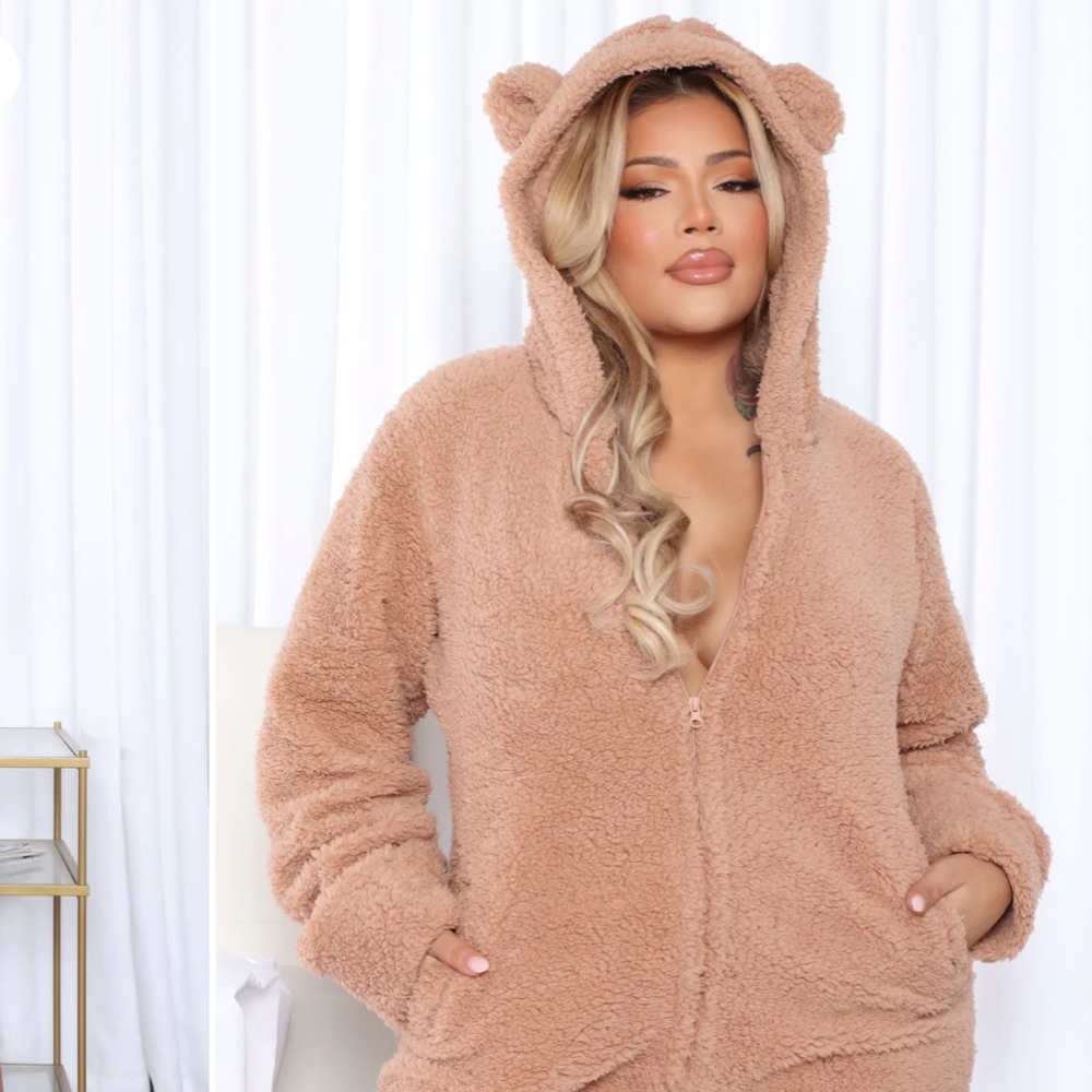 Fashion Nova Teddy Bear Romper